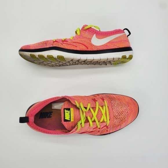 Nike Free TR Focus FK OC Womens 10 Running Shoes 843987 999 Pink-Multi Color - Picture 12 of 15